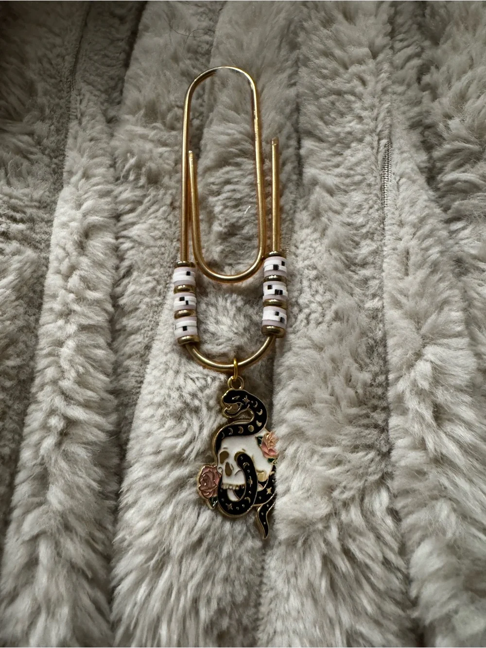 Gold Snake Charm Jumbo Paperclip